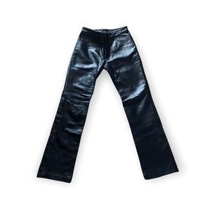 Y2k vintage black leather pants by Gap
